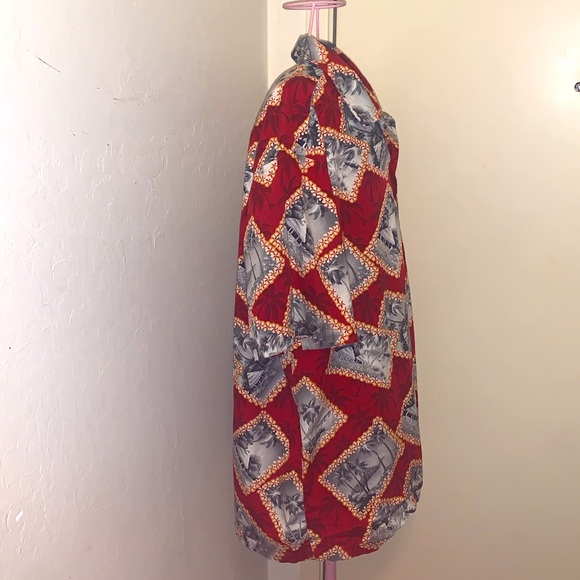 🎁Like New Vintage Made in Hawaii Men's Red/Blue/Wh 100% Cotton Hawaian Shirt XL - Picture 6 of 7